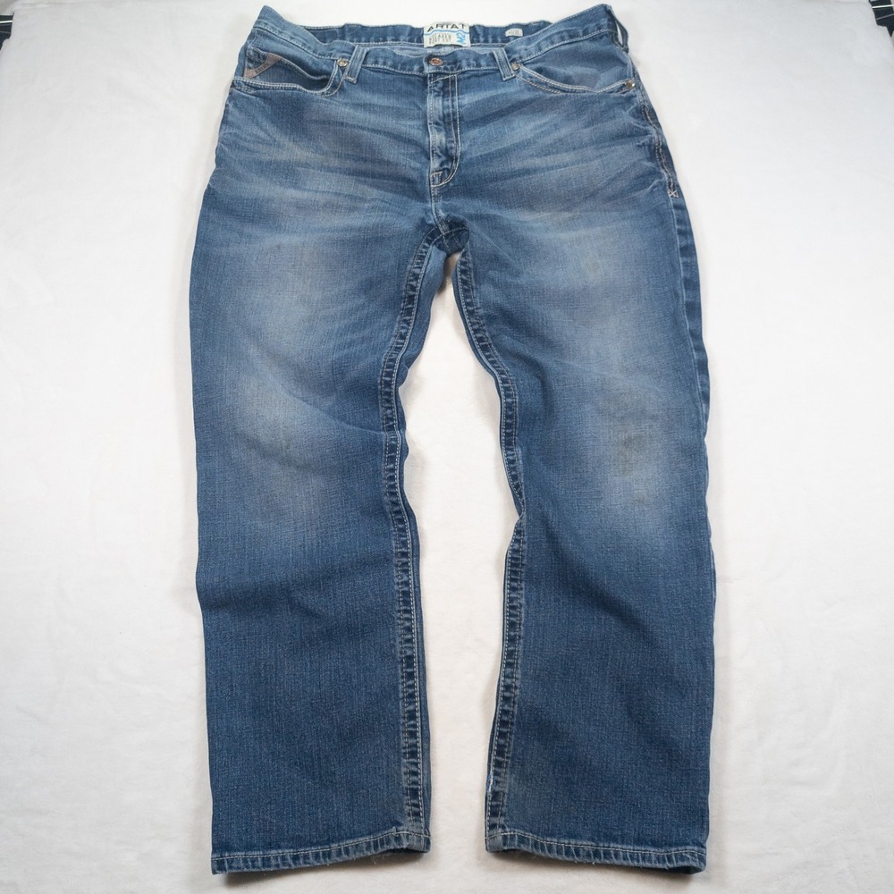 Ariat M2 Boot Cut Jeans Men 40x32 Blue Relaxed Lived In Western Cowboy Workwear